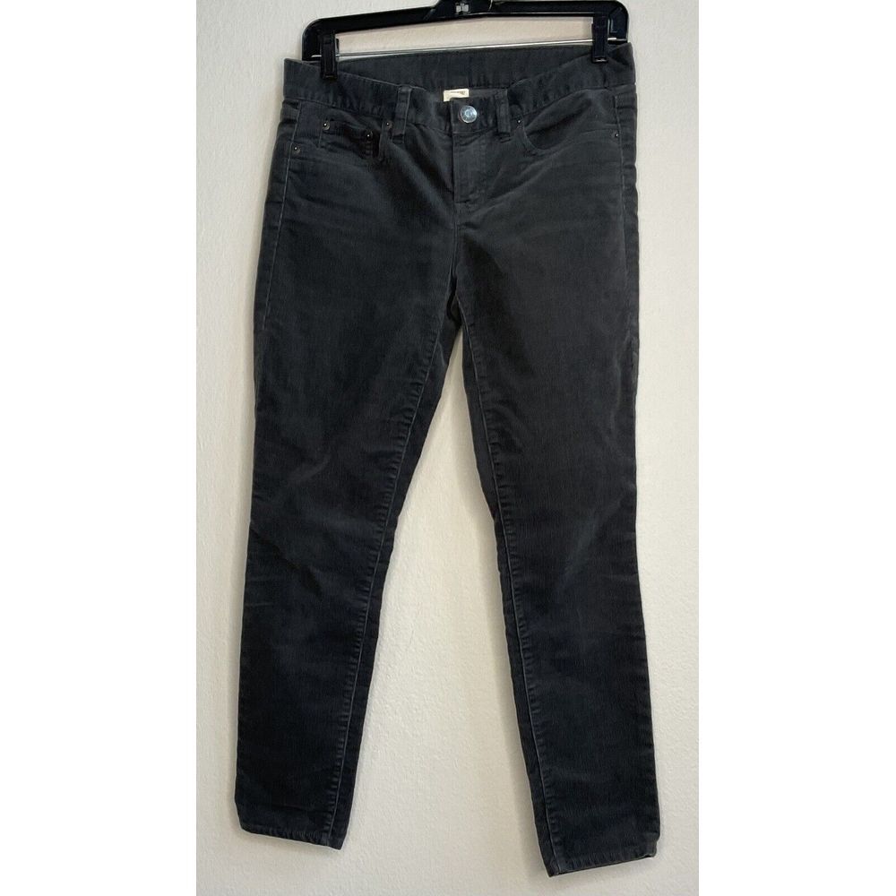 J. Crew Womens Pants Size 27 X 27 City Fit Corduroy Gray Slacks Cords Low Rise